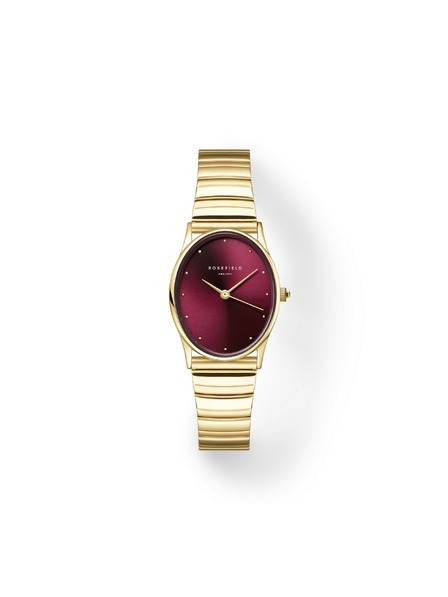 Rosefield Ženske ure Rosefield Oval Burgundy OVGSG-OV15