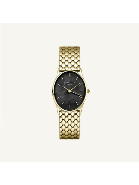 Rosefield Ženske ure Rosefield Oval Black Gold OBGSG-OV14