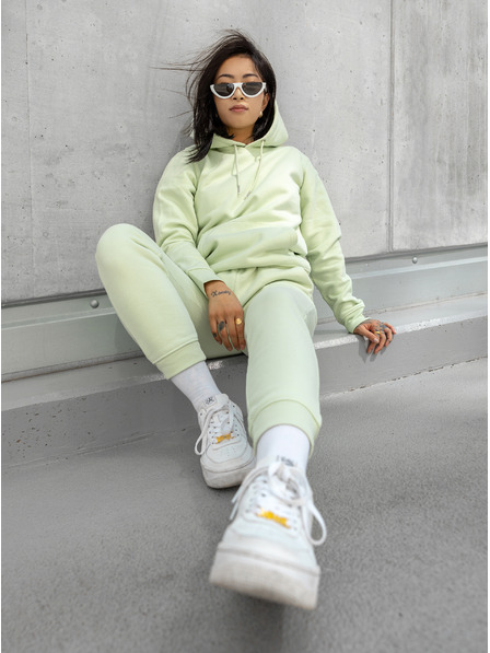ICOONIC Svetlo zelene unisex osnovne športne hlače ICOONIC