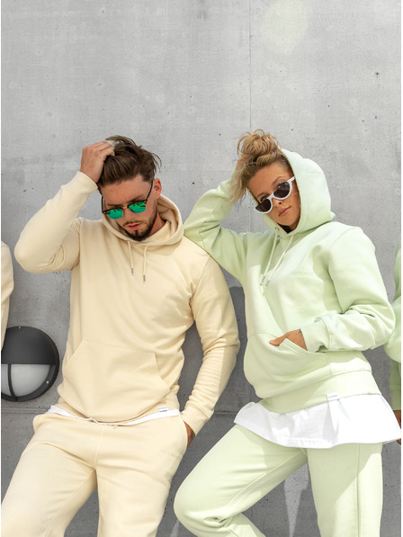 ICOONIC bež osnovna majica s kapuco unisex ICOONIC