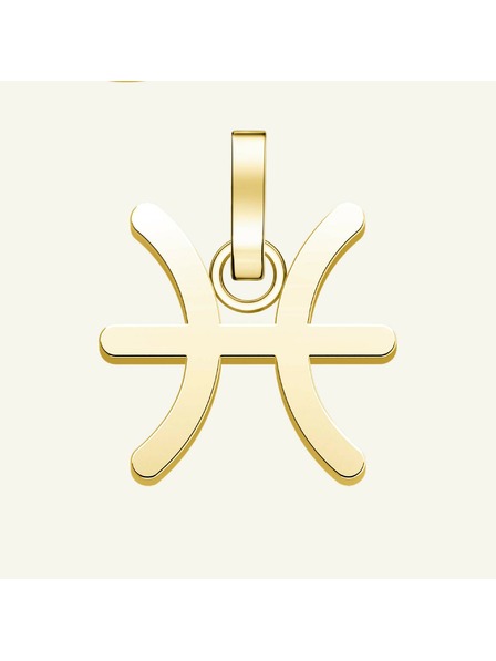 Rosefield Rosefield obesek zlate barve Zodiac Symbol Ribi