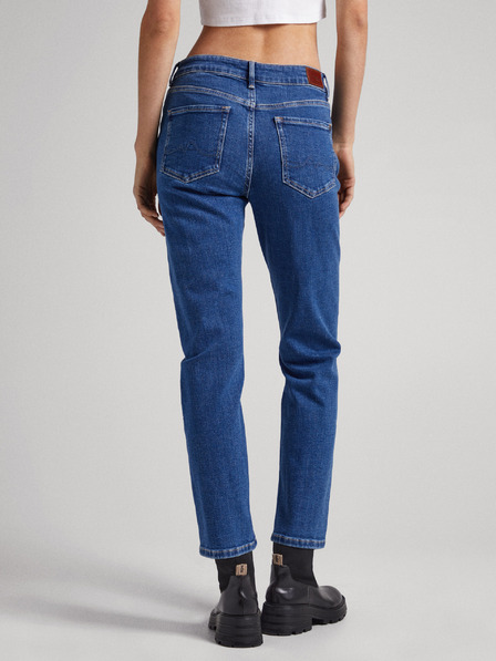 Pepe Jeans Modre ženske kavbojke ravnega kroja Pepe Jeans Mary