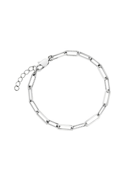 Rosefield Rosefield zapestnica srebrne barve Hammered Chain JBHCS-J596