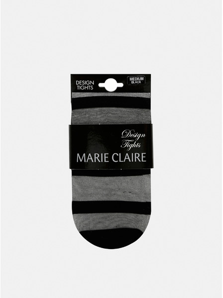 Marie Claire Črne črtaste nogavice Marie Claire