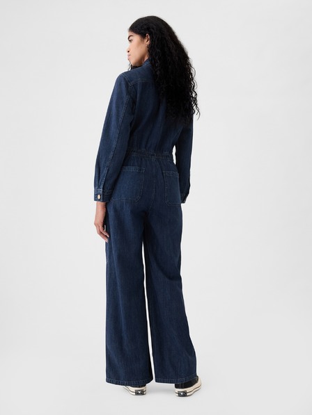 GAP Gap Utility Denim Cargo Jumpsuit