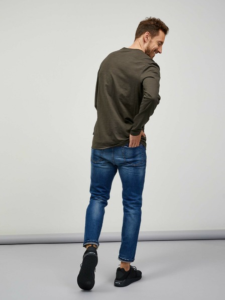 Sam 73 Kaki moška majica z dolgimi rokavi SAM 73 Mindart