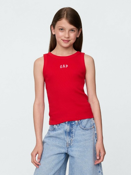 GAP Otroška rebrasta majica s logom GAP