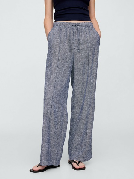 GAP Lanene hlače Wide-Leg GAP