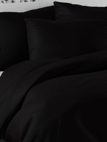 Kvalitex Satenasto francosko posteljno perilo LUXURY COLLECTION 1+2, 220x200, 70x90cm črno