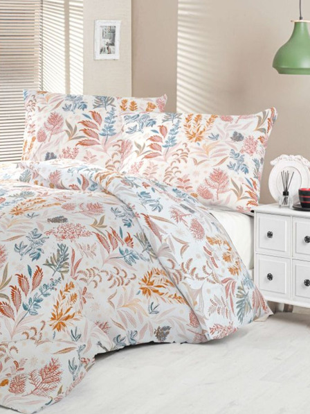 Kvalitex Satenasta francoska prevleka Luxury Collection 1+2, 220x200, 70x90cm Coral garden Kvalitex